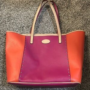 Coach Pink and Orange Tote Bag